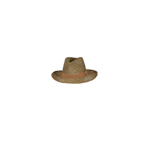 Chapeau tendance ajustable en jonc de mer - FEDORA Camel