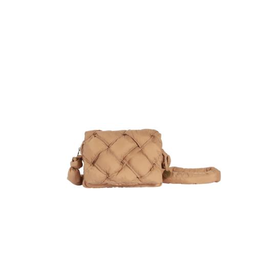 sac porté travers rabat doudoune entrelacé tendance - CROISIDOU Beige
