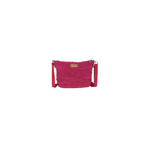 Sac porté travers forme iconique coloré avec sangles colorées - CARLTICOA  Fuschia