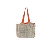 Cabas en crochet coton contratsé tendance  Orange