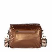 Sac manchon à rabat metallisé tendance - FLAPILLE Argent