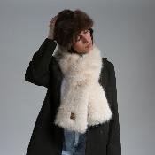 Echarpe doublé polaire effet fourrure tendance - COPELLI Ecru