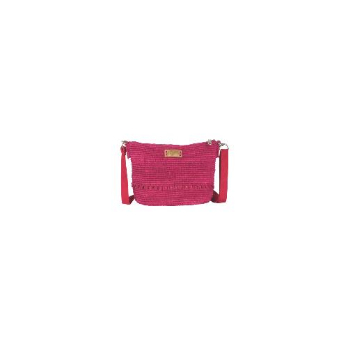 Sac porté travers forme iconique coloré avec sangles colorées - CARLTICOA  Fuschia