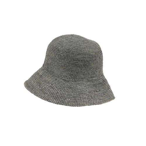 Chapeau raphia Bob Gris - l'Atelier du Crochet