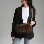 Porté de travers effet fourrure tendance - PELLETTI Beige