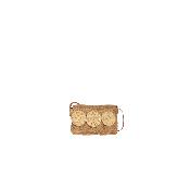 Sac porté travers iconique avec bulles crochetées en raphia - BULANA Thé / Ecru
