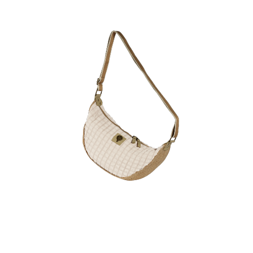 Banane fond jute tissus gauffré tendance - GAUFRANA  Ecru