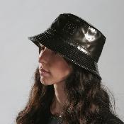Chapeau Bob tendance matière glossy ajustable - GLOSS Carbone
