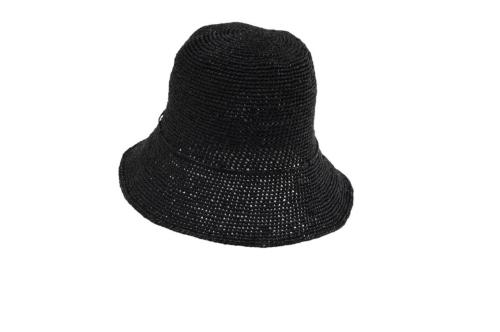 Chapeau raphia Bob Noir - l'Atelier du Crochet