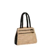 Sac à main en crochet - KELOA Thé / Noir