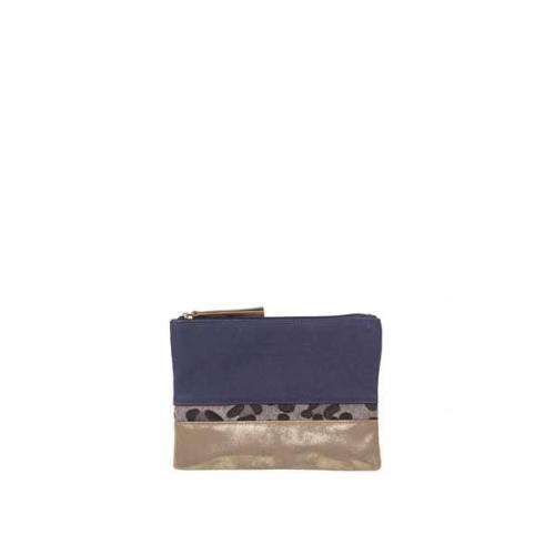 Pochette duvet motif animal irisée - BREE Bleu Jean