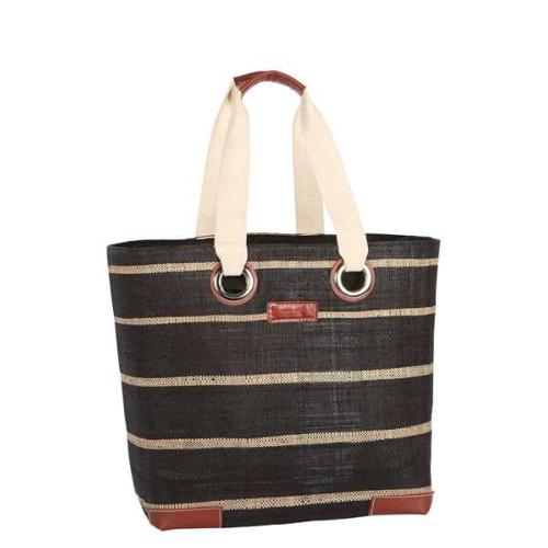 Panier marin coloré anses coton - GOELAND Noir