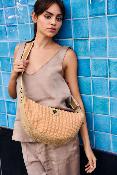 Banane fond jute tissus gauffré tendance - GAUFRANA  Taupe