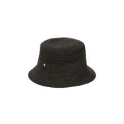 Chapeau bob tendance en raphia ajouré - BOBOA Noir