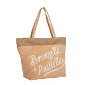 Cabas de plage tendance Jute acidulé avec Message - CAÏPI Jaune