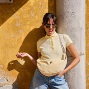 Banane irisée tendance anse fantaisie - SORBANA Jaune lacté