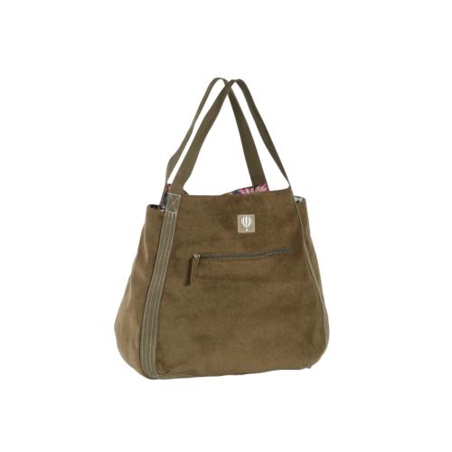 Sac de plage en éponge doublure fantaisie tendance - PATTY  Kaki