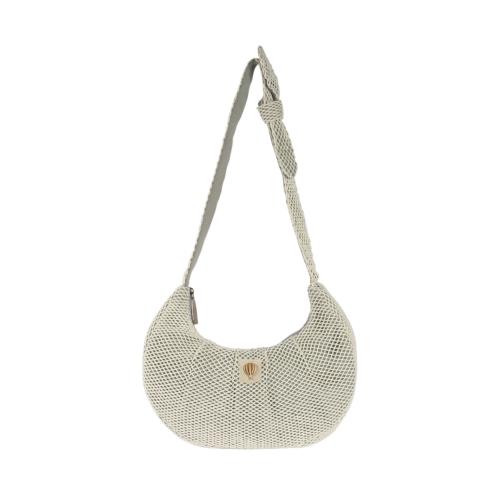 Grand sac porté travers jute irisée et filet tendance - FRANCINE Kaki