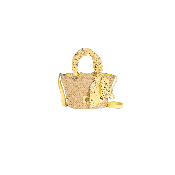 Petit panier tendance à poignées bandana – COWGIRL Jaune