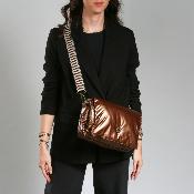 Sac manchon à rabat metallisé tendance - FLAPILLE Argent