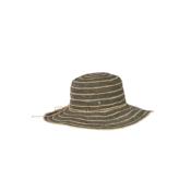 Chapeau tendance ajustable en raphia rayé à bord long - CAPAYA Gris / Ecru