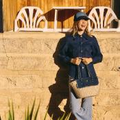 Trendy two-tone jeans cap - CASSY Jeans