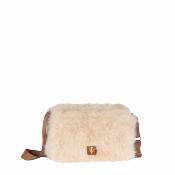 Porté travers à rabat effet fourrure tendance - FLAPELLI Ecru