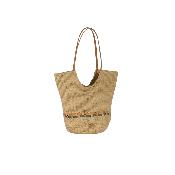Sac porté épaule iconique forme décolté tresses fantaisies - KOLANA  Ecru / Gris
