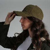 Casquette velour cotelé tendance - DUVISKET Kaki
