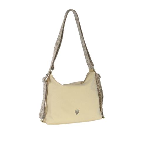Sac transformable porté épaule/ Sac à dos irisé Jaune lacté