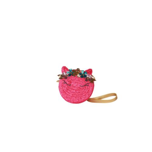 Porté travers rond enfant forme chat - MINOU Fuschia