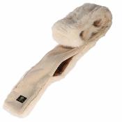 Echarpe doublé polaire effet fourrure tendance - COPELLI Ecru