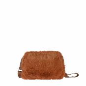 Porté travers à rabat effet fourrure tendance - FLAPELLI Fauve