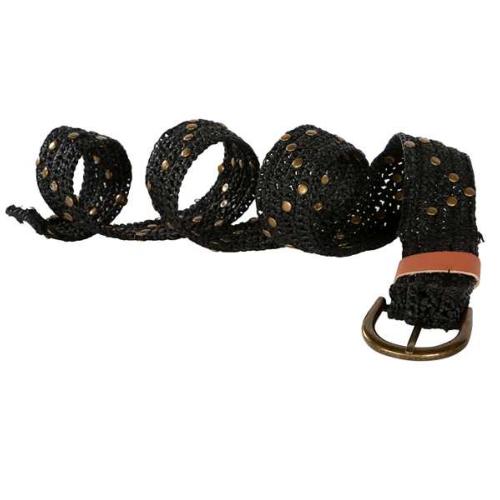 Ceinture cloute en crochet - CINTOA CLOUTE Noir