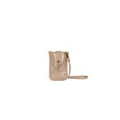 Sac porte téléphone brillant motif ethnique - CRILLON Beige