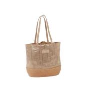 Sac porté épaule tendance brillant motif ethnique - MAJESTIC Beige