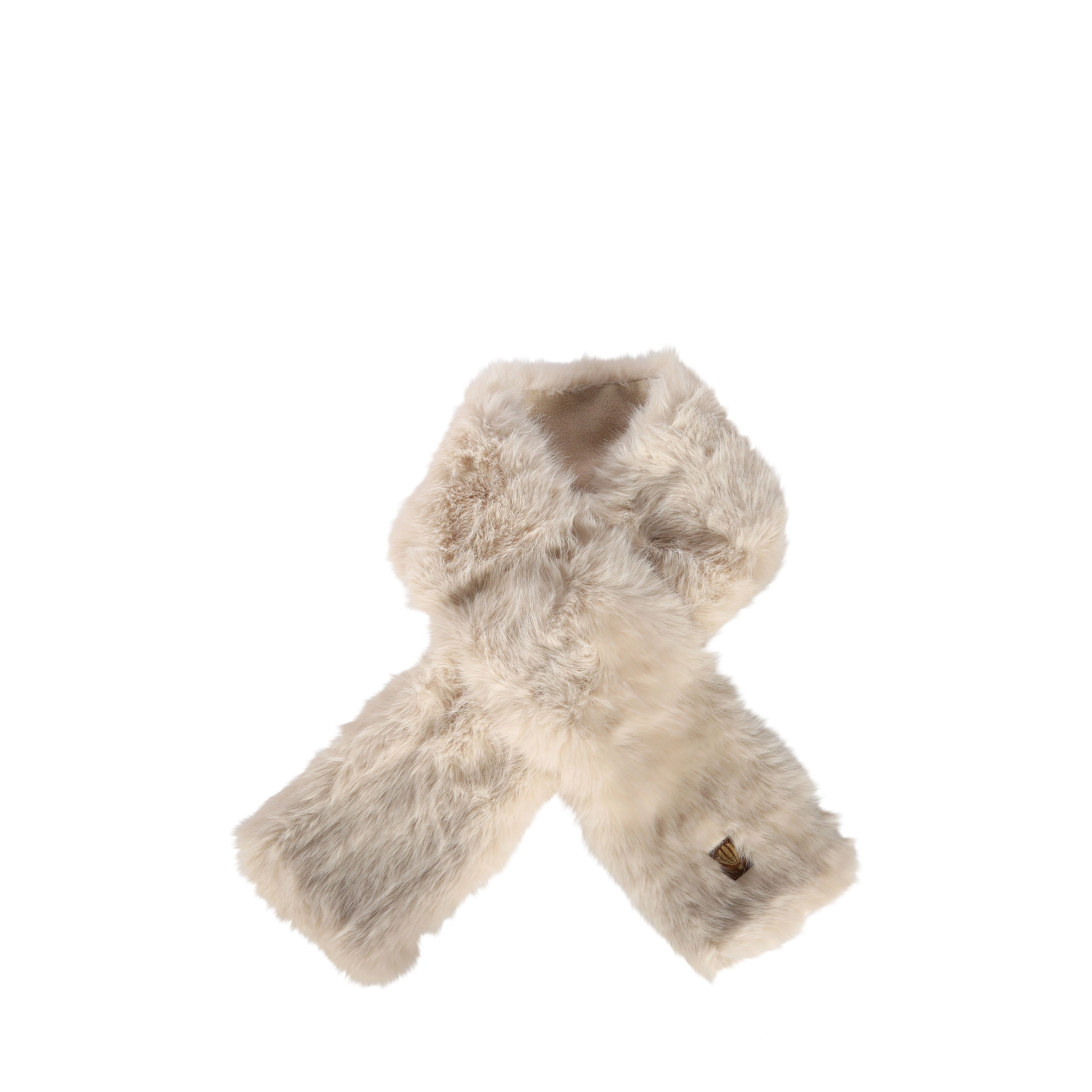 Echarpe doublé polaire effet fourrure tendance - COPELLI Ecru