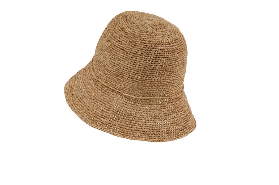 Chapeau raphia Bob Thé - l'Atelier du Crochet