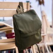 Sac à dos homme caoutchouc tendance avec compartiment ordinateur - HERVE Kaki