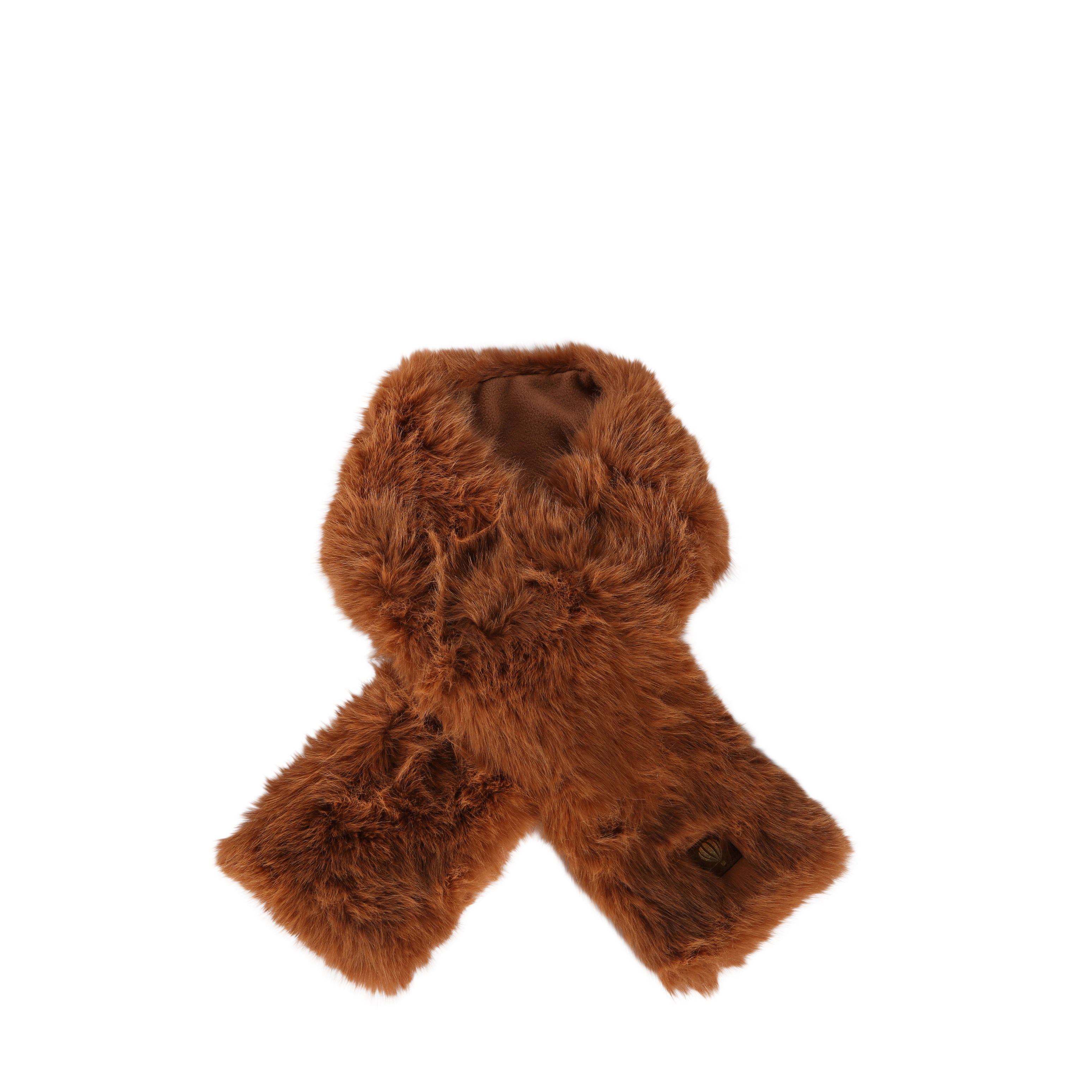 Echarpe doublé polaire effet fourrure tendance - COPELLI Fauve