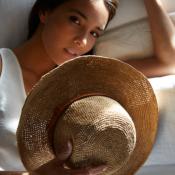 Chapeau bord long raphia - Indoa Thé