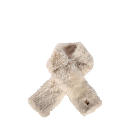 Echarpe doublé polaire effet fourrure tendance - COPELLI Ecru
